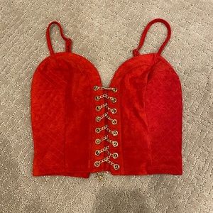 Bebe bustier top with zipper in the back, never worn , XXS